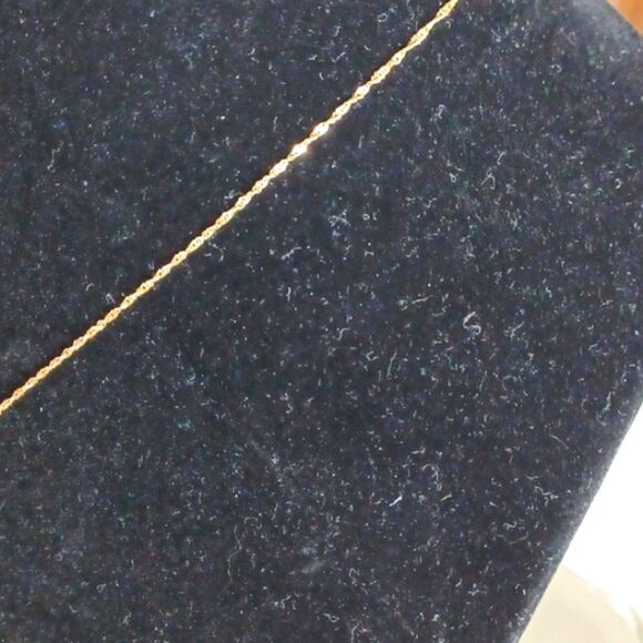 14KT REAL Gold Twist‎ Chain /W Twist Heart Pearl Pendant 2.1 Grams - Picture 7 of 11